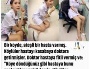 Bir köyde, ateşli bir hasta varmış. Köylüler hastayı kasabaya doktora getirmişler. Doktor hastaya fitil vermiş ve